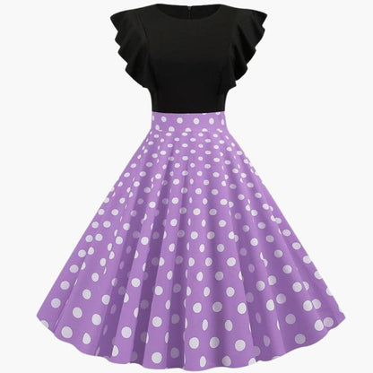 Women's Sleeveless Striped Dress Flared Skirt