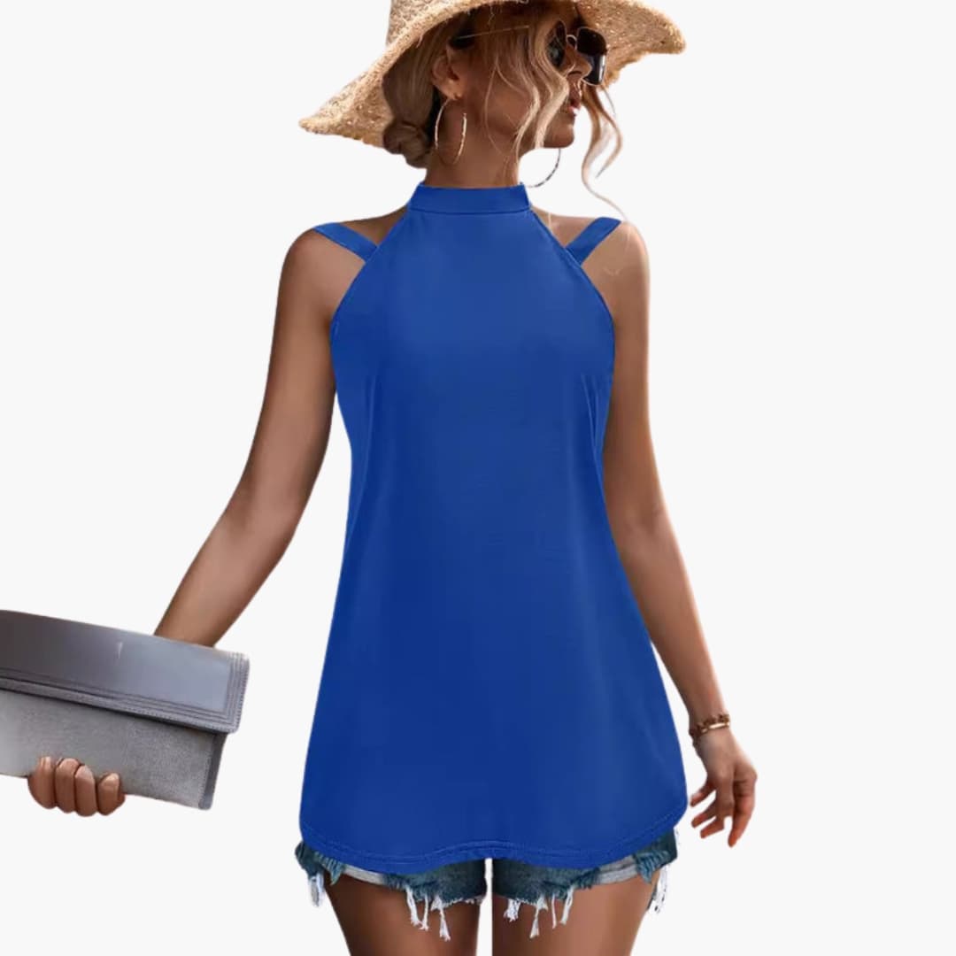 Women's Sleeveless Tunic High Neck - Vonnera