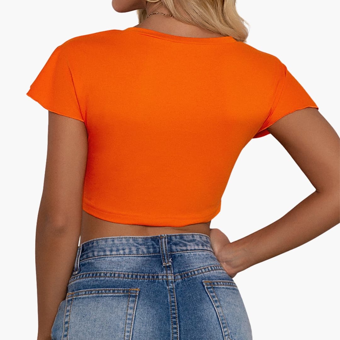 Women's Crop Sleeveless Ruffle Hem