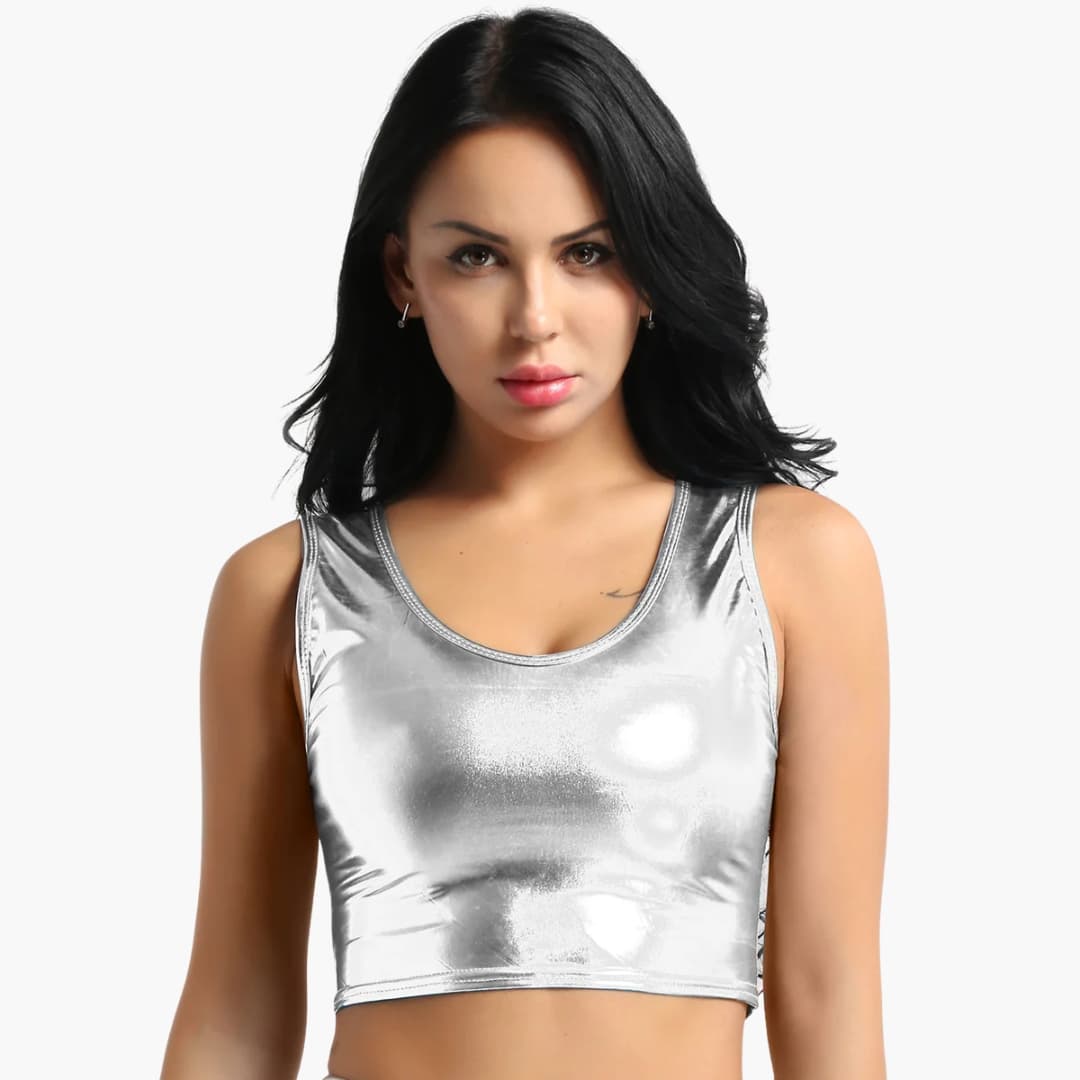 Women's Sleeveless Crop Round Neck - Vonnera