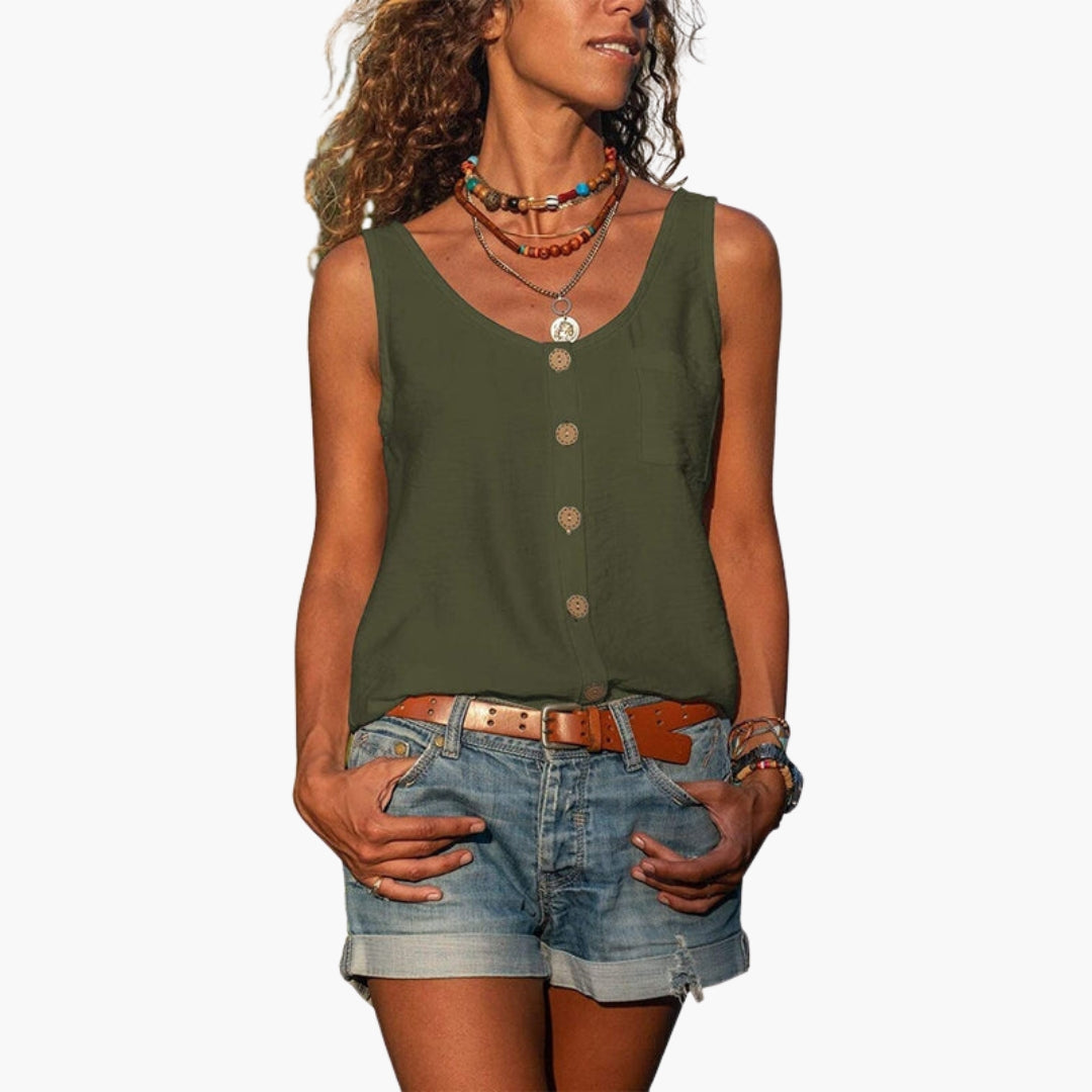 Women's Sleeveless Tank Round Neck
