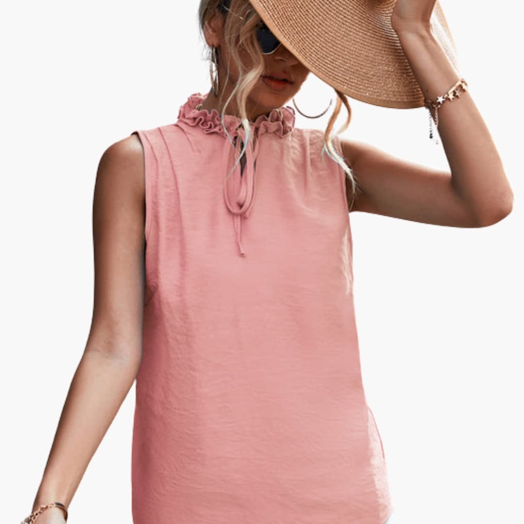 Women's Ruffle Neck Sleeveless - Vonnera