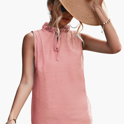 Women's Ruffle Neck Sleeveless - Vonnera