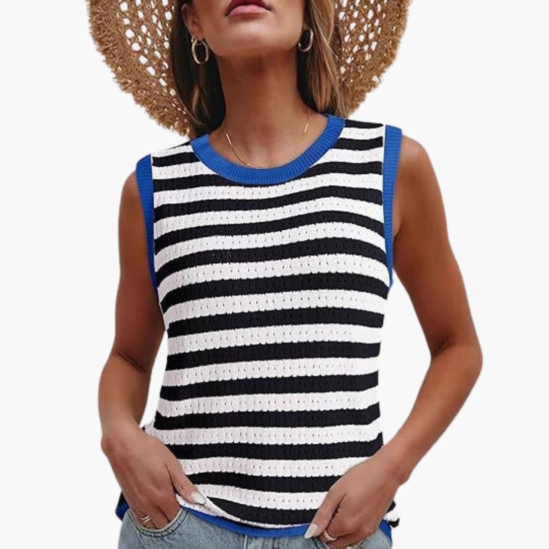 Women's Striped Knit Tank - Vonnera