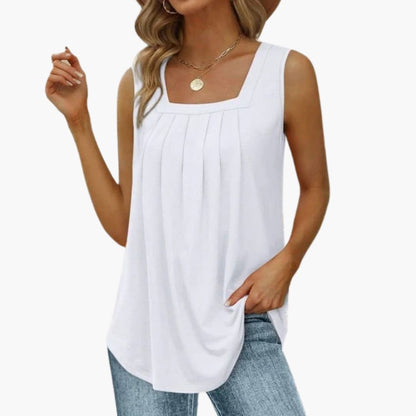 Women's Sleeveless Plain Woven Hip Length - Vonnera