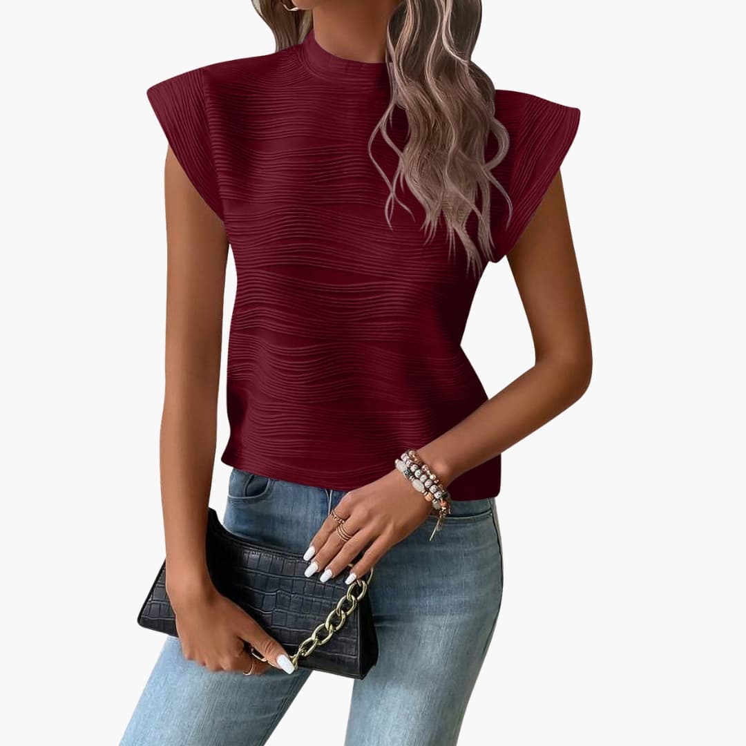 Women's Sleeveless Collar Structural Design