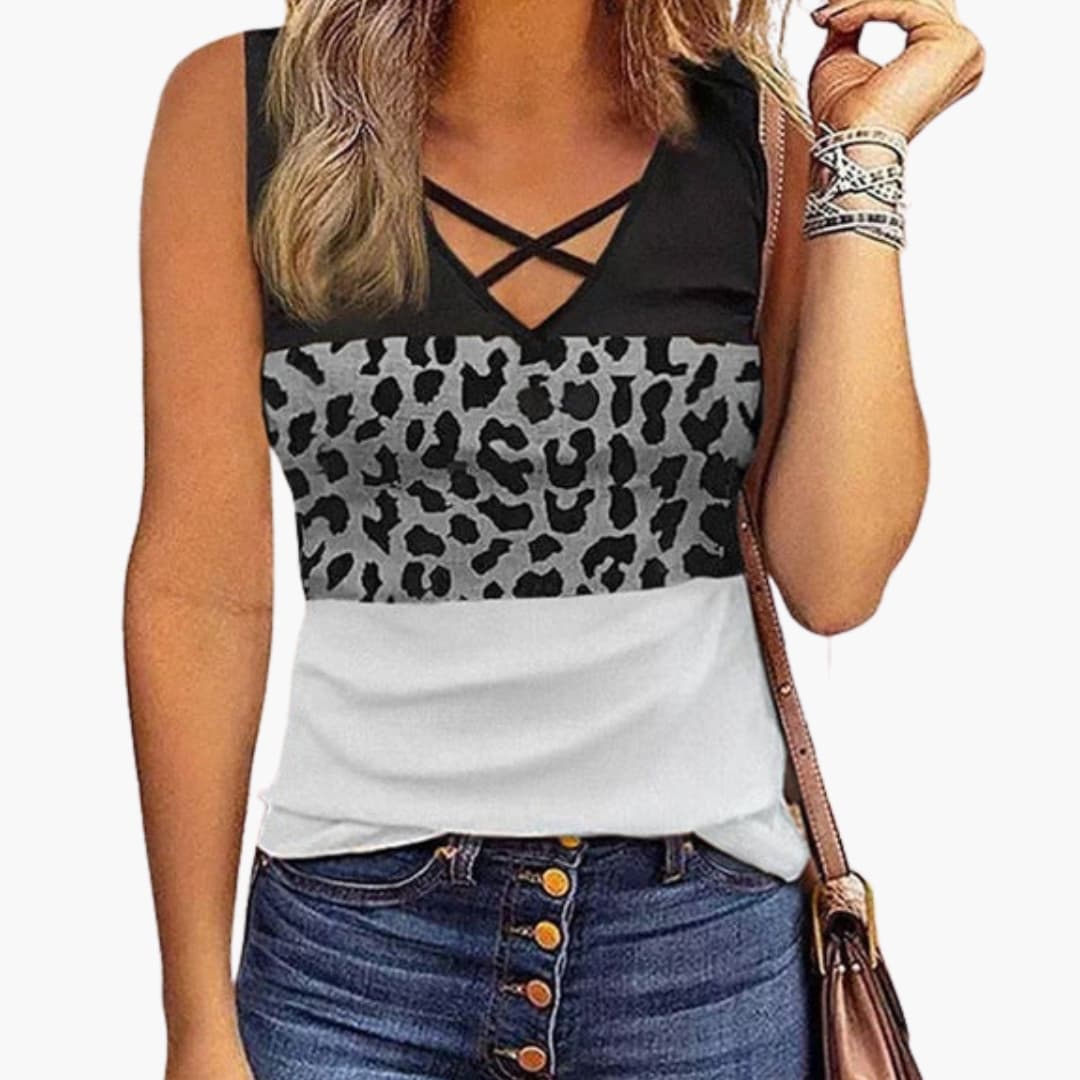 Women's Sleeveless Leopard Print - Vonnera