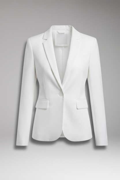 Women's Slim Fit Blazer Single Button Notched Lapel - Vonnera