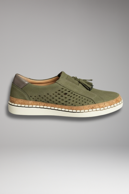 Women's Slip On Shoes Perforated Flat Sole - Vonnera