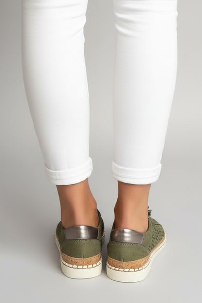 Women's Slip On Shoes Perforated Flat Sole