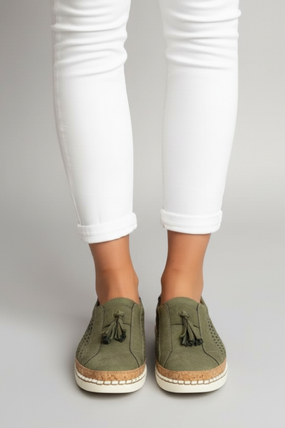 Women's Slip On Shoes Perforated Flat Sole