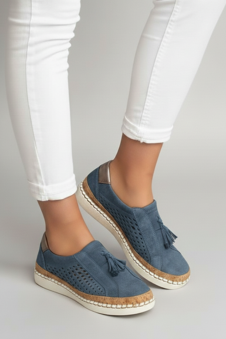 Women's Slip On Shoes Perforated Flat Sole