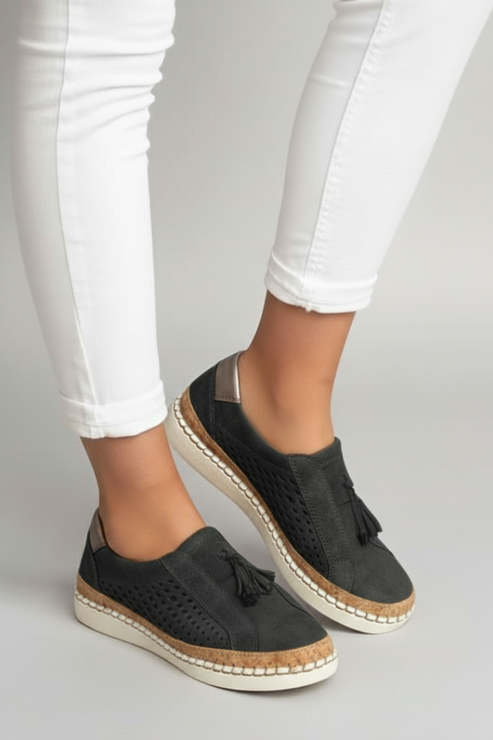 Women's Slip On Shoes Perforated Flat Sole
