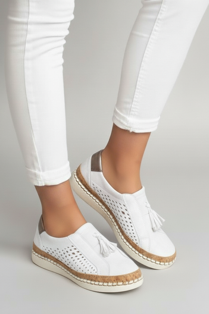 Women's Slip On Shoes Perforated Flat Sole