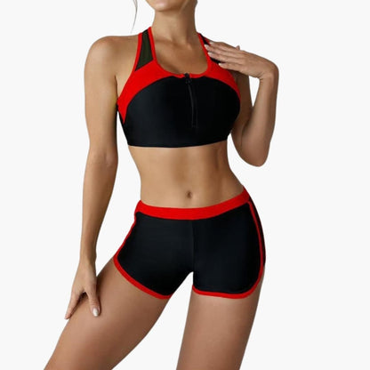 Women's Solid Bikini Adjustable Straps Black