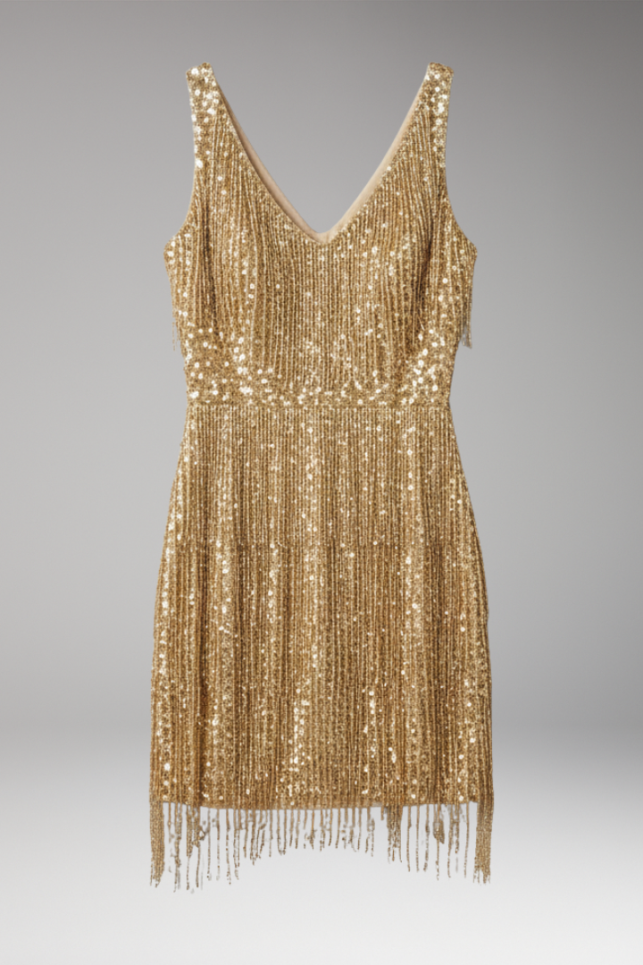 Women's Sequin Tassel Dress Elegant Fringe - Vonnera