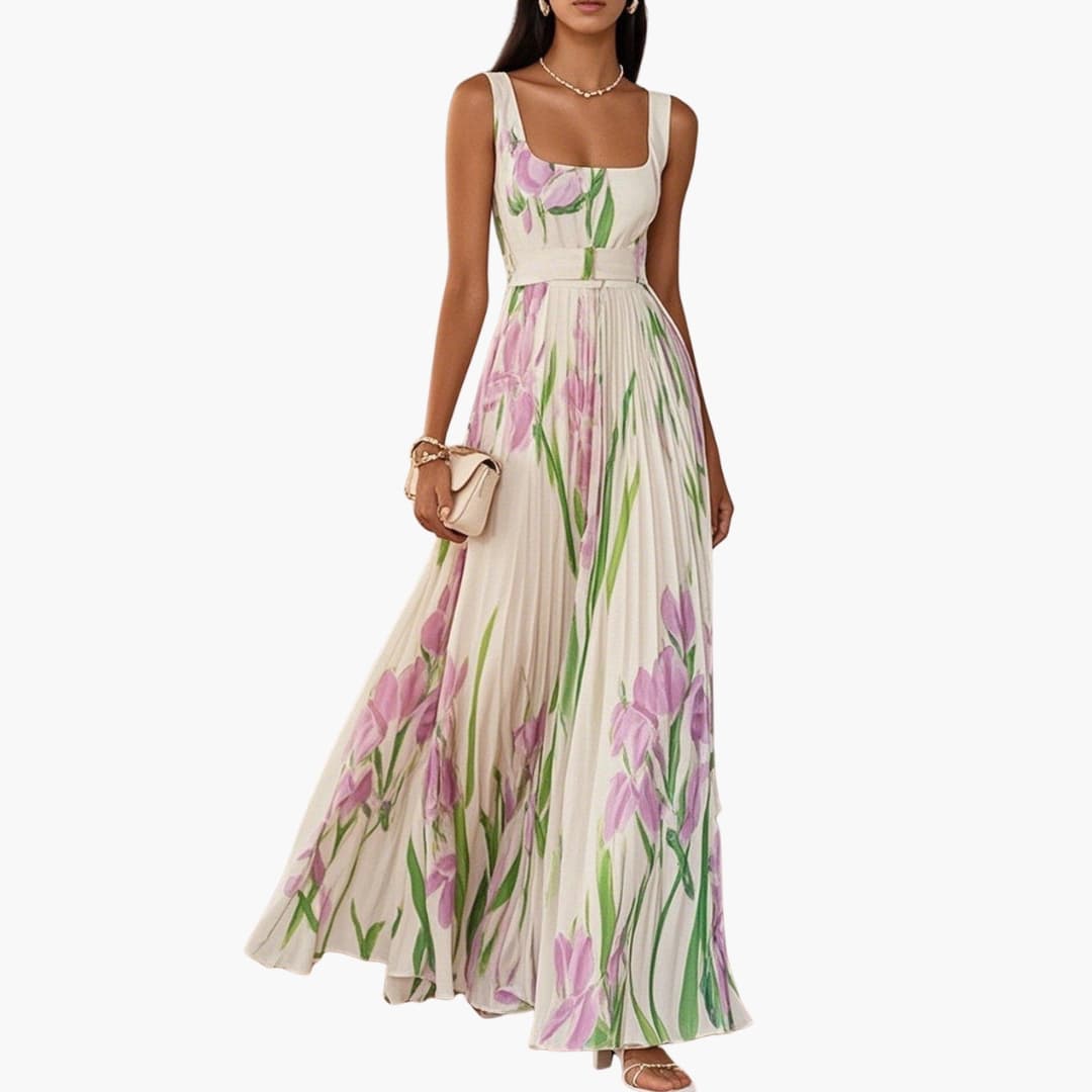 Women's Sleeveless Maxi Dress Pleated A-Line - Vonnera