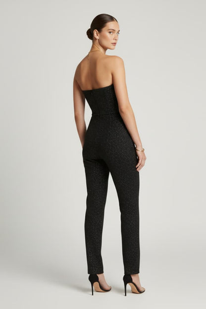 Women's Strapless Jumpsuit Straight Leg Design