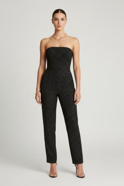 Women's Strapless Jumpsuit Straight Leg Design