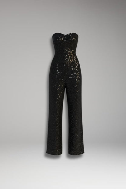 Women's Strapless Jumpsuit Straight Leg Design - Vonnera
