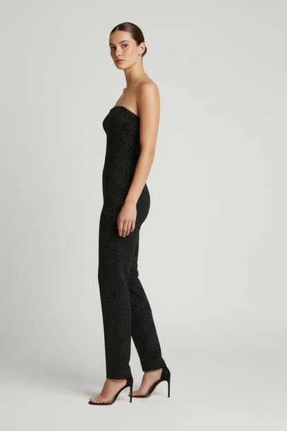 Women's Strapless Jumpsuit Straight Leg Design