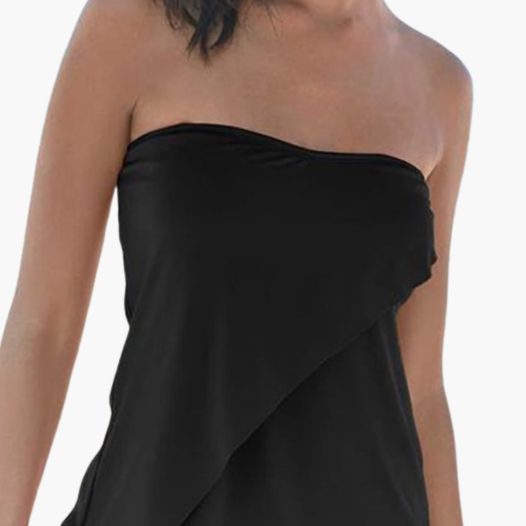 Women's Strapless Tube Tankini Swimsuit Set