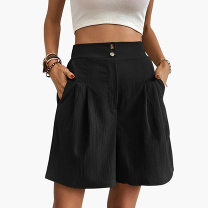 Women's Elastic Waist Cargo Shorts Stretchy - Vonnera