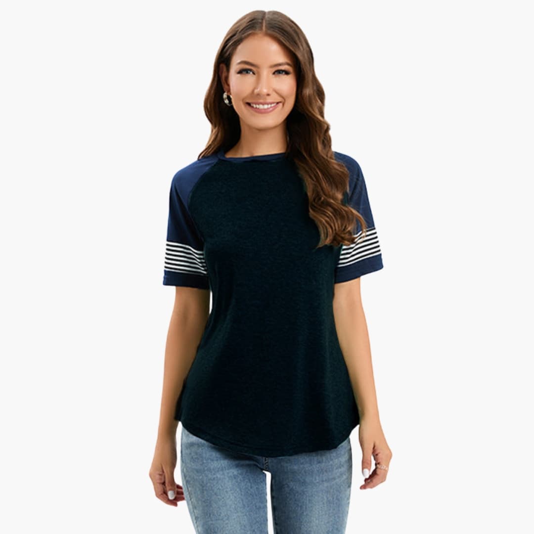 Women's Striped Short Sleeve T-Shirt - Vonnera