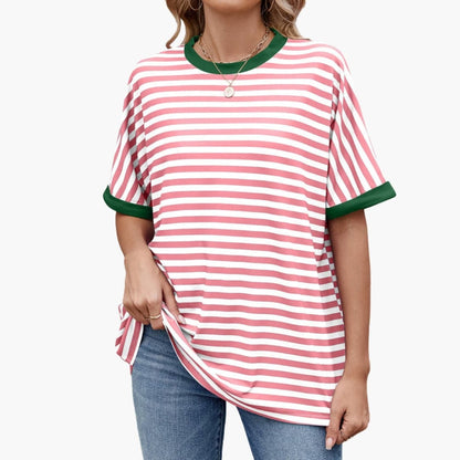 Women's Striped Short Sleeve T-Shirt - Vonnera