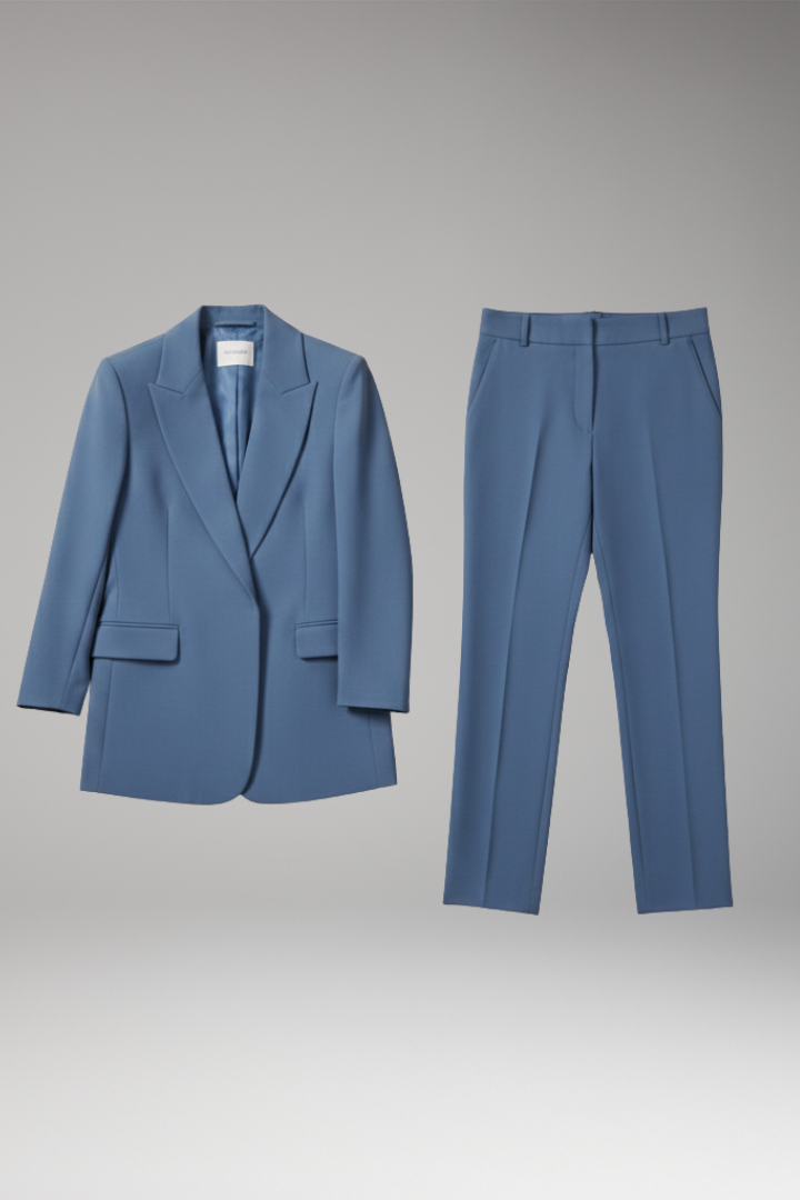 Women's Blazer Suit Set Straight Leg Trousers - Vonnera
