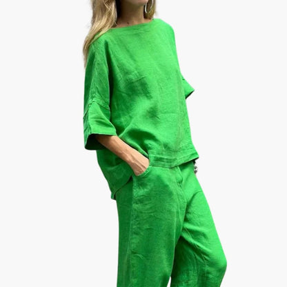 Women's Two Piece Crop Set Cotton