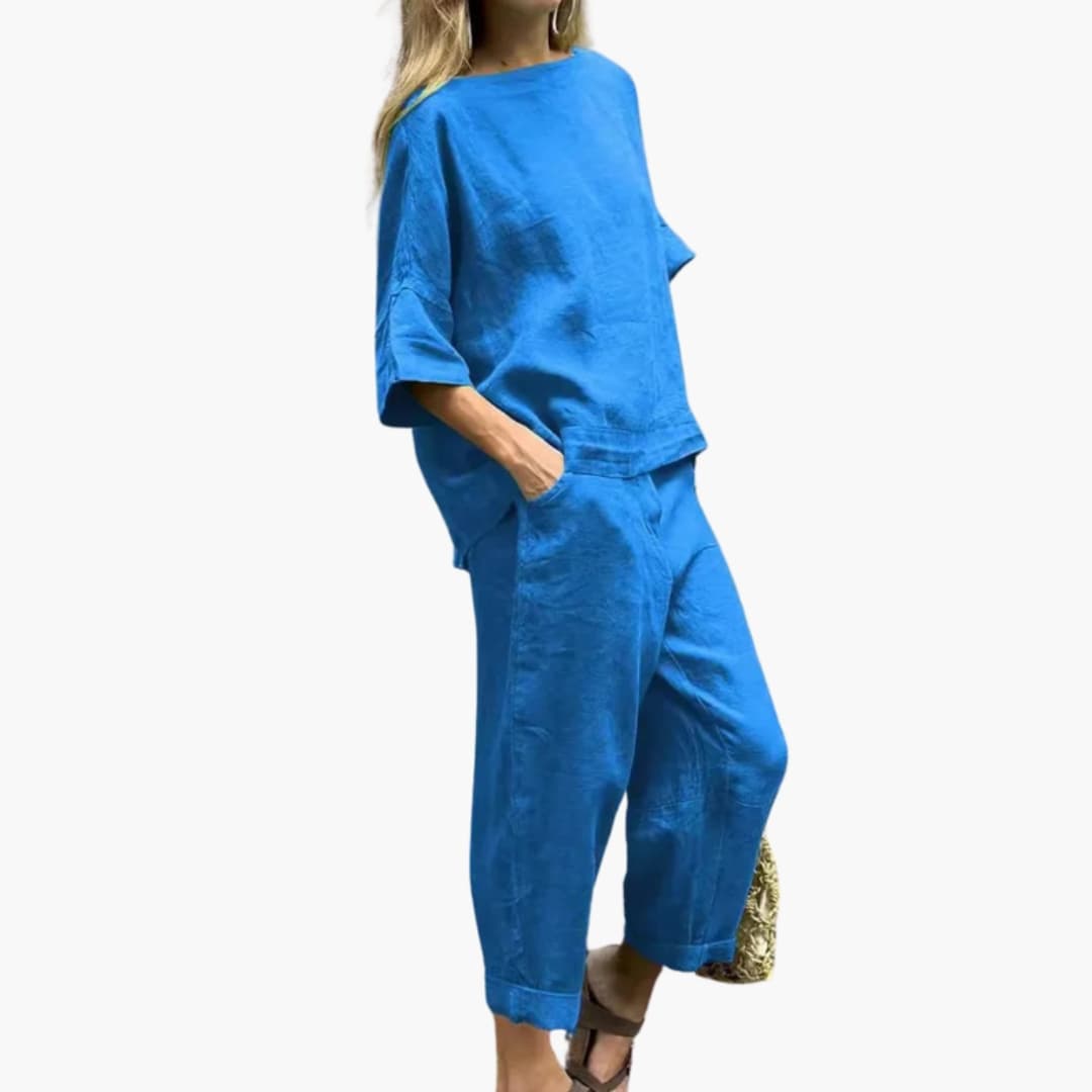 Women's Two Piece Crop Set Cotton