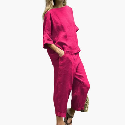 Women's Two Piece Crop Set Cotton