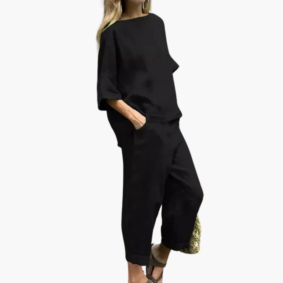 Women's Two Piece Crop Set Cotton