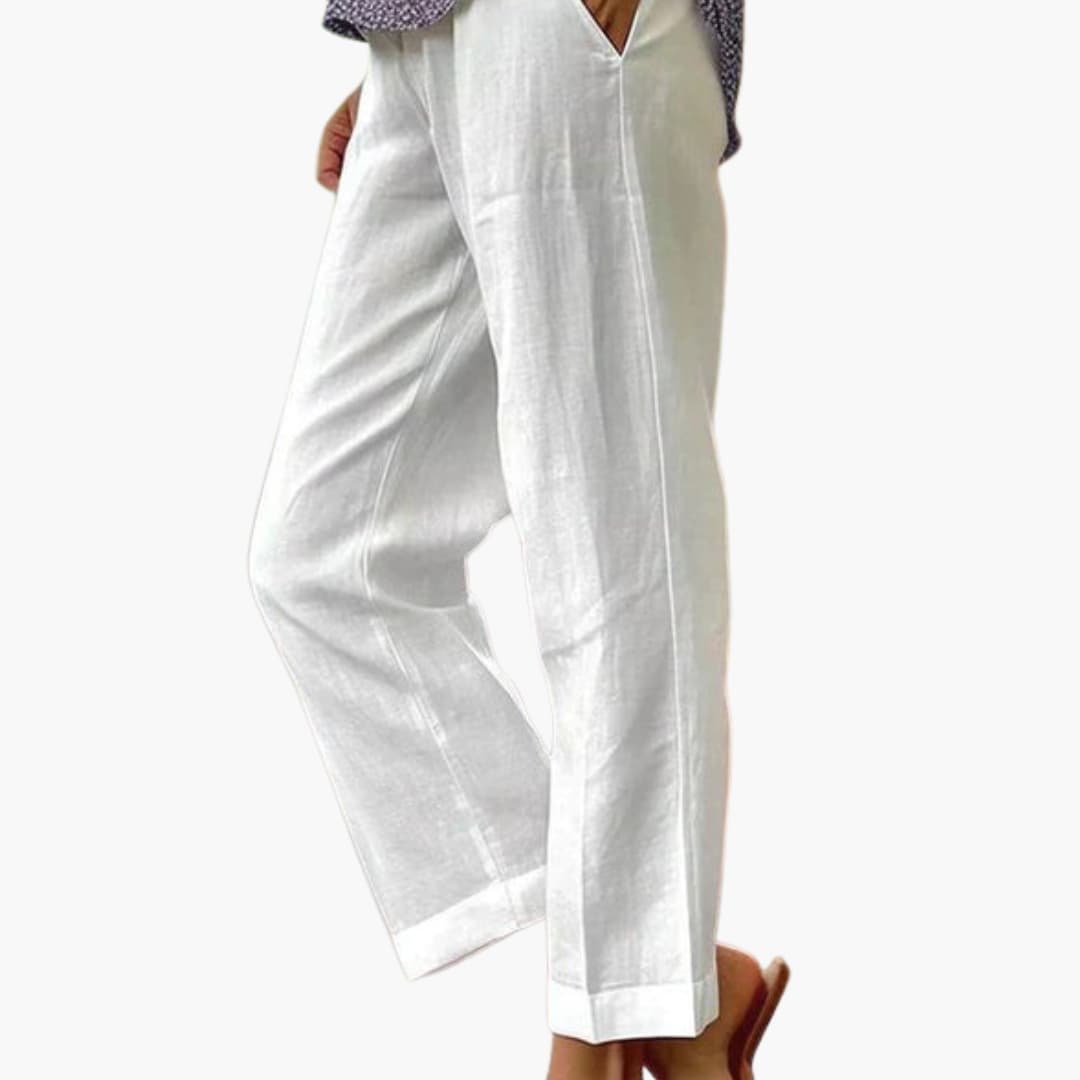 Women's Elastic Waist Loose Fit Summer Pants - Vonnera