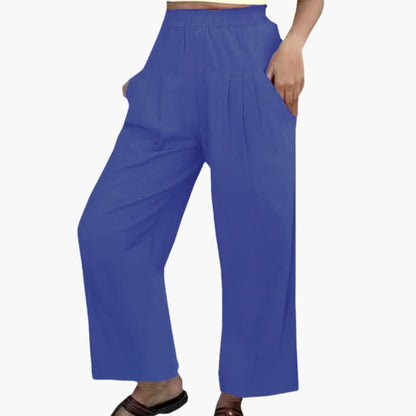 Women's Elastic Waist Pleated Pants - Vonnera