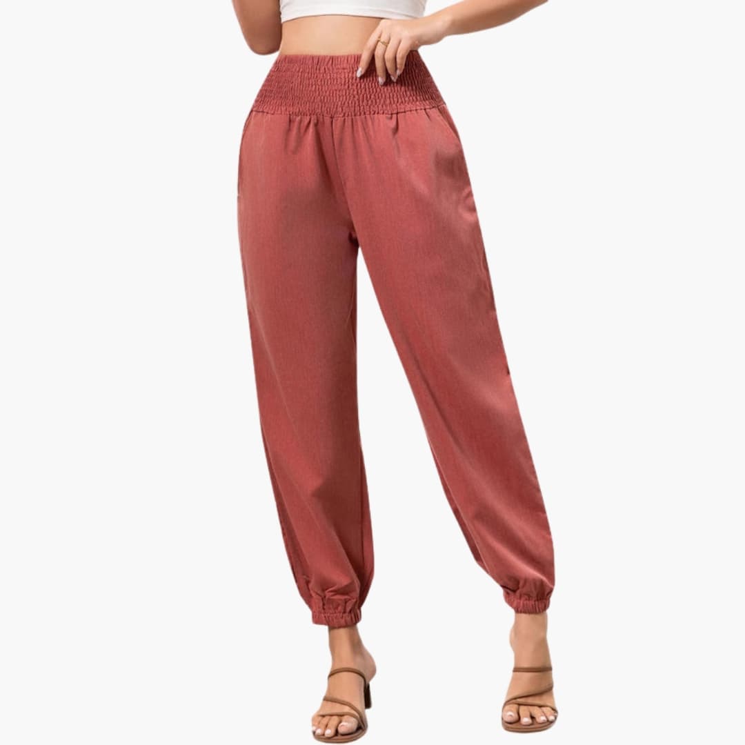 Women's Wide Leg Elastic Waist Pants - Vonnera