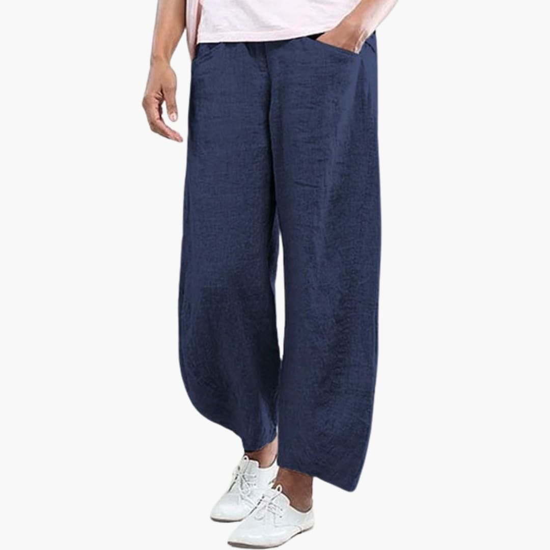 Women's Elastic Waist Summer Pants Loose Fit - Vonnera