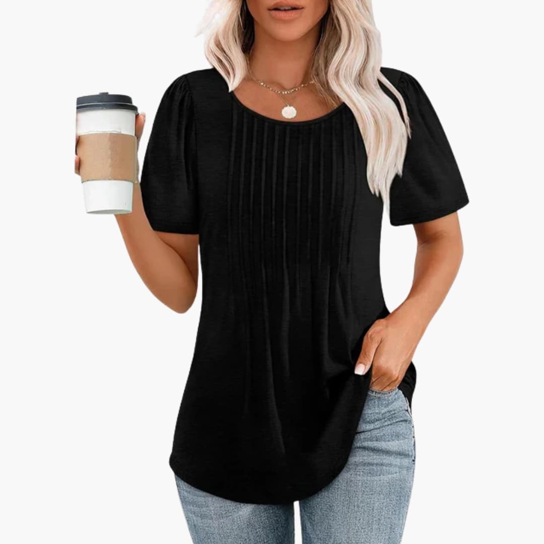 Women's Loose Fit Round Neck T-Shirt - Vonnera