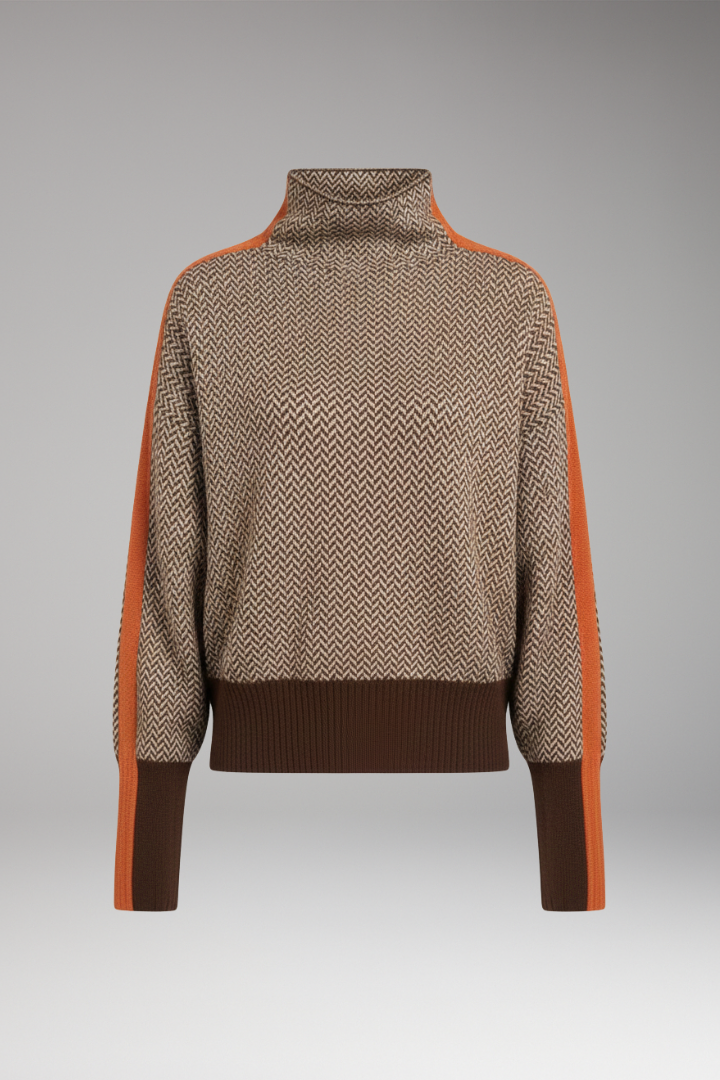Women's High Neck Long Sleeve Sweater - Vonnera