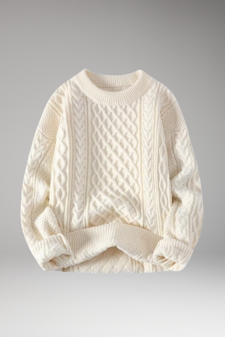 Women's Cable Knit Sweater Round Neck - Vonnera