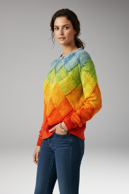 Women's Textured Sweater Round Neck