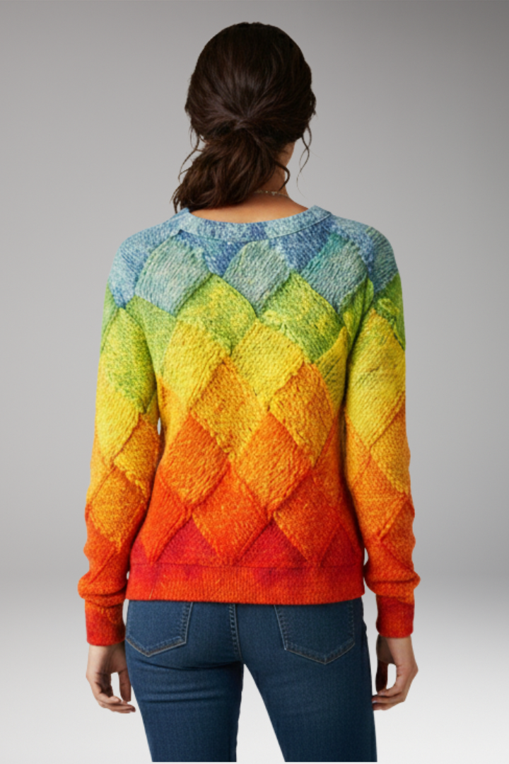 Women's Textured Sweater Round Neck