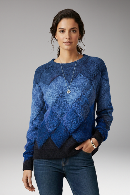 Women's Textured Sweater Round Neck