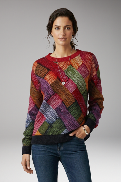 Women's Textured Sweater Round Neck
