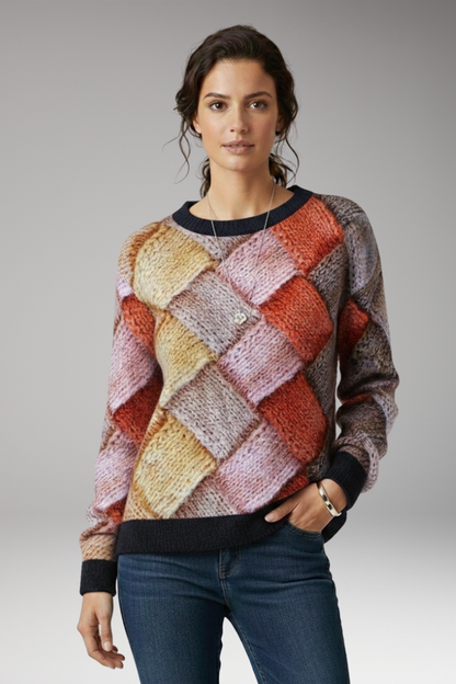 Women's Textured Sweater Round Neck