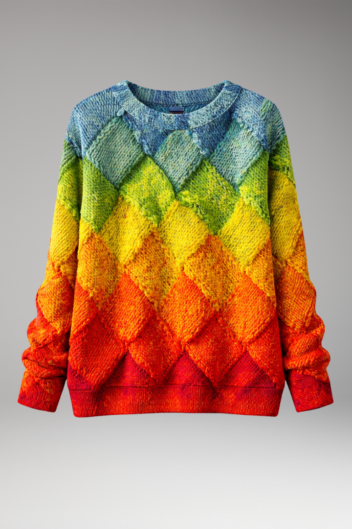 Women's Textured Sweater Round Neck - Vonnera