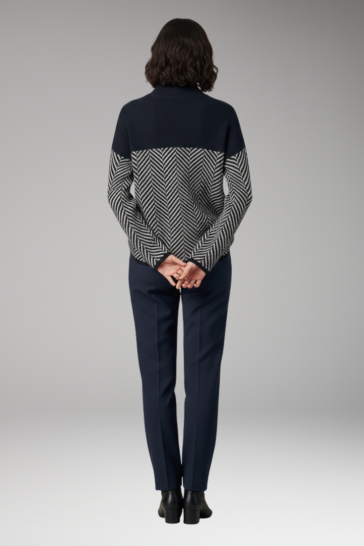 Women's Long Sleeve Stand-Up Collar Sweater