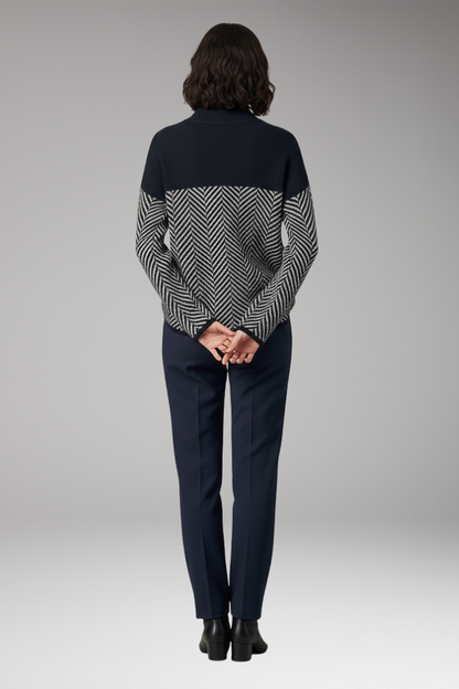 Women's Long Sleeve Stand-Up Collar Sweater
