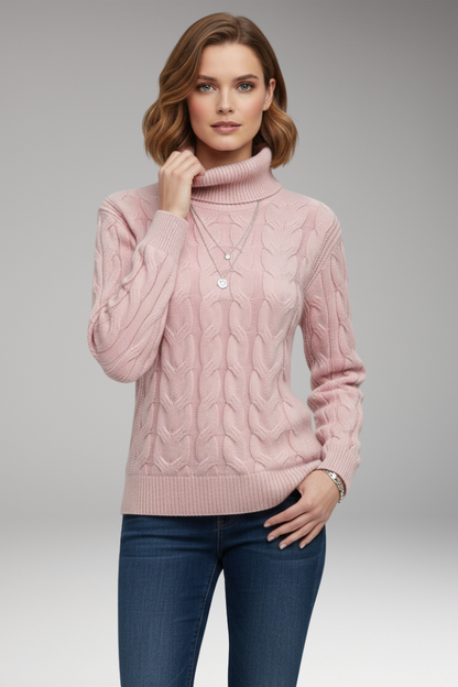 Women's Turtleneck Cable Sweater
